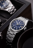 Nivada Grenchen F77 Blue With Date Men's Automatic Watch