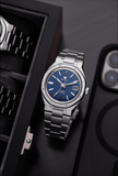 Nivada Grenchen F77 Blue With Date Men's Automatic Watch