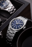 Nivada Grenchen F77 Blue With Date Men's Automatic Watch
