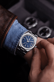 Nivada Grenchen F77 Blue With Date Men's Automatic Watch