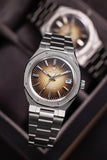 Nivada Grenchen F77 Brown Smoked with Date Men's Automatic Watch