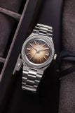 Nivada Grenchen F77 Brown Smoked with Date Men's Automatic Watch