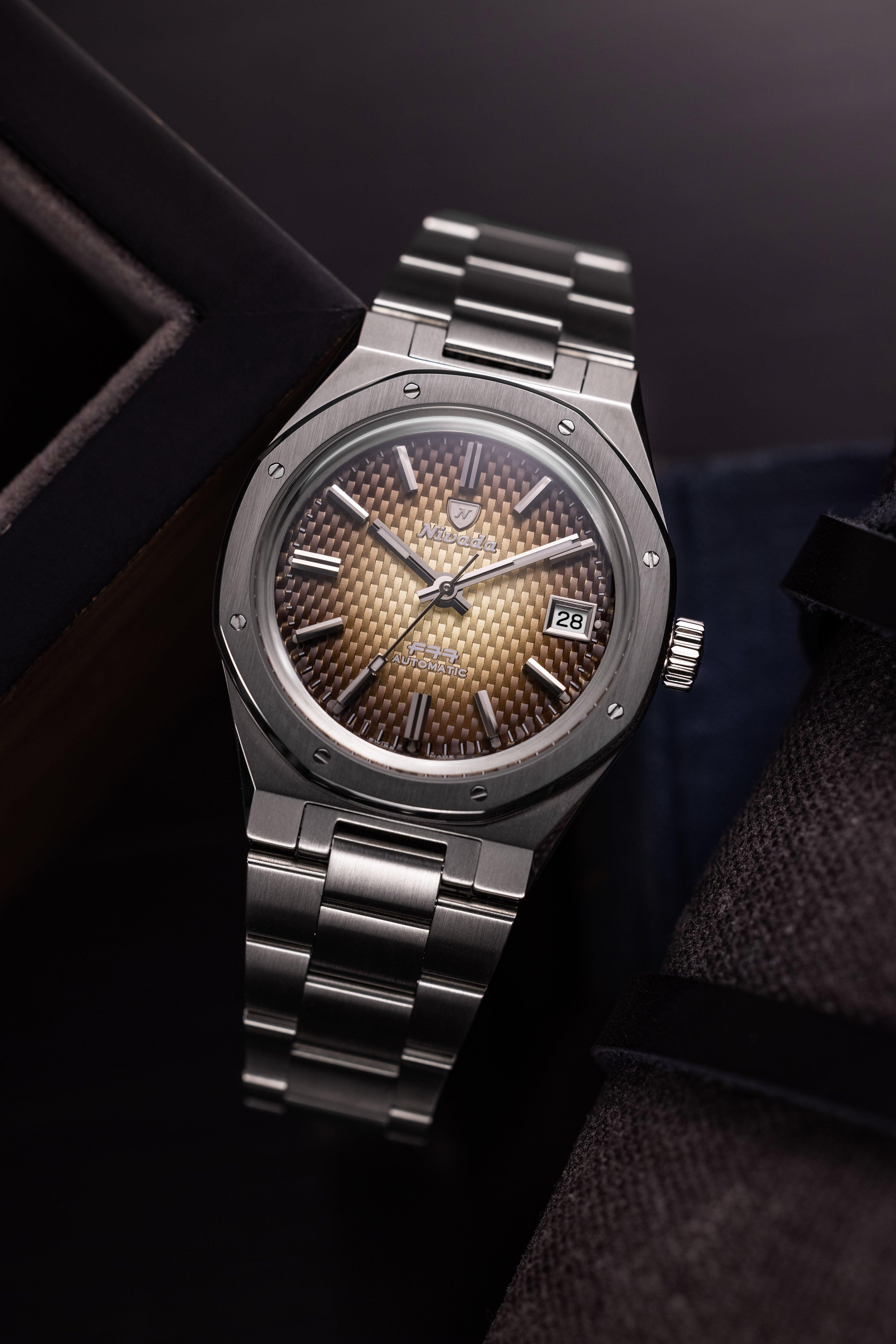 Nivada Grenchen F77 Brown Smoked with Date Men's Automatic Watch | Fashion Watches | FYFL | GCC | Men | Mens | Mens Watches | Watches Nivada Grenchen F77 Brown Smoked with Date Men's Automatic Watch | Fashion Watches | FYFL | GCC | Men | Mens | Mens Watches | Watches