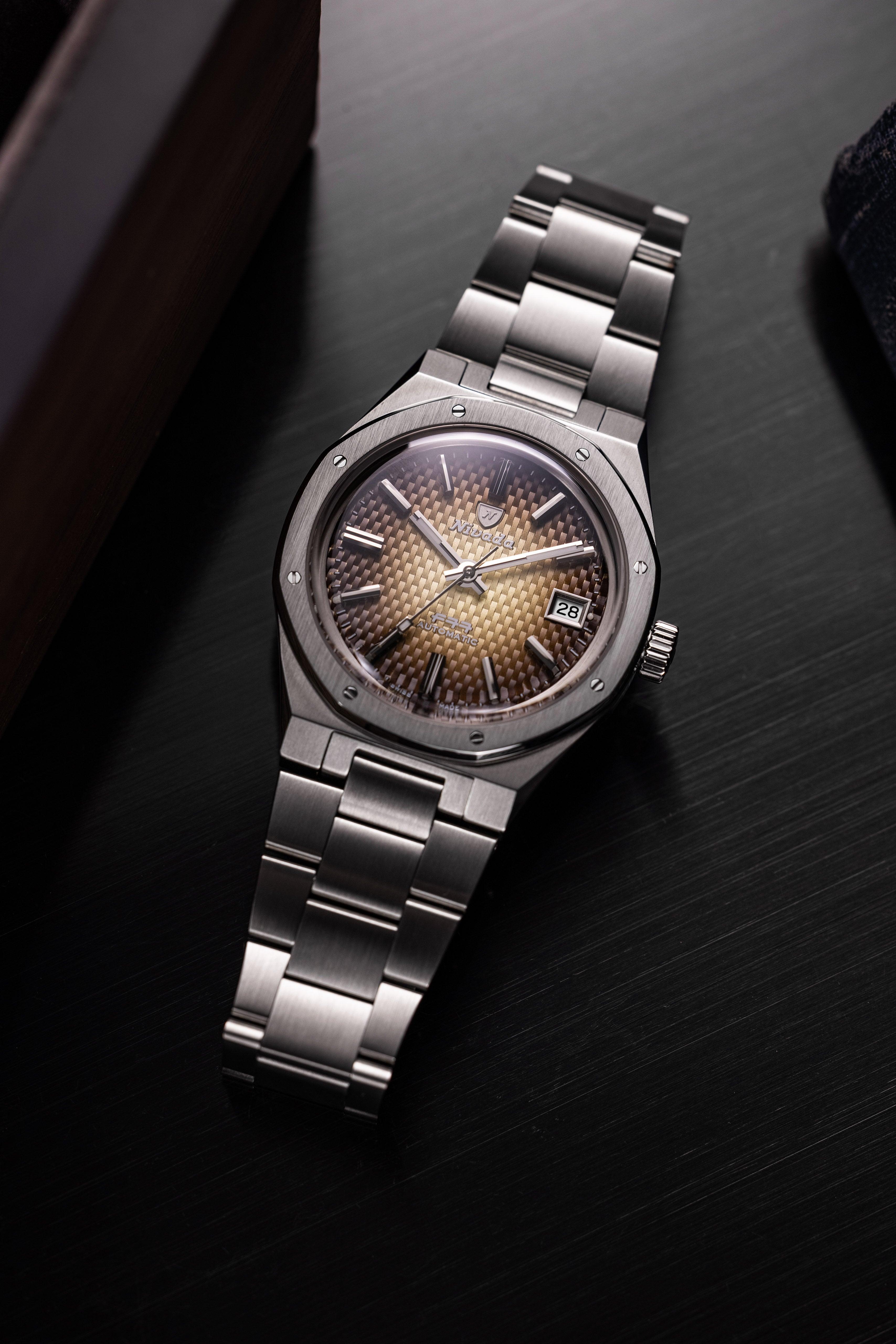 Nivada Grenchen F77 Brown Smoked with Date Men's Automatic Watch | Fashion Watches | FYFL | GCC | Men | Mens | Mens Watches | Watches Nivada Grenchen F77 Brown Smoked with Date Men's Automatic Watch | Fashion Watches | FYFL | GCC | Men | Mens | Mens Watches | Watches