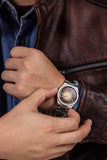 Nivada Grenchen F77 Brown Smoked with Date Men's Automatic Watch