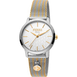 Ferrè Milano Donna Sara Ladies Silver colored/Yellow gold toned steel Watch