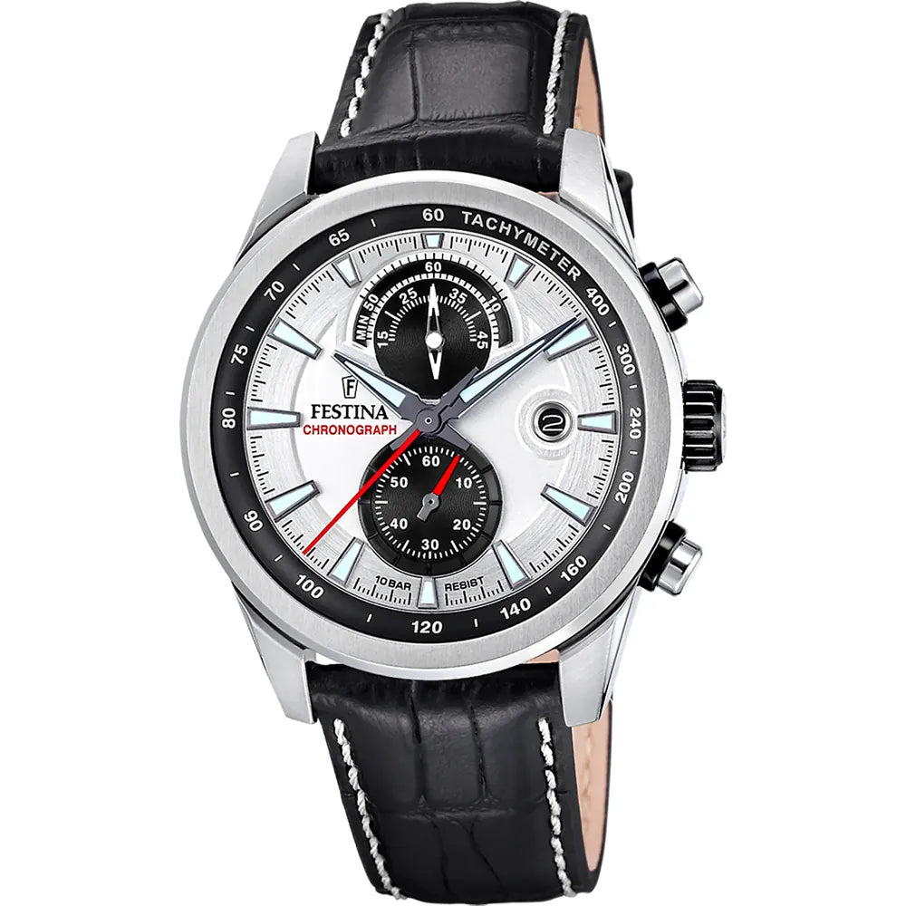 Festina Timeless Chronograph Gents Silver Dial Leather Watch | Fashion Watches | GCC | Men | Men Eid26 | Mens | Mens Watches | Watch | Watches Festina Timeless Chronograph Gents Silver Dial Leather Watch | Fashion Watches | GCC | Men | Men Eid26 | Mens | Mens Watches | Watch | Watches
