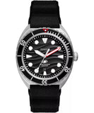 Fossil Breaker Men’s Black Diver-Style Analog Watch with Silicone Strap