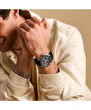 Fossil Breaker FS6062 Men’s Watch with Silicone Strap Side View – Blue Salon Qatar