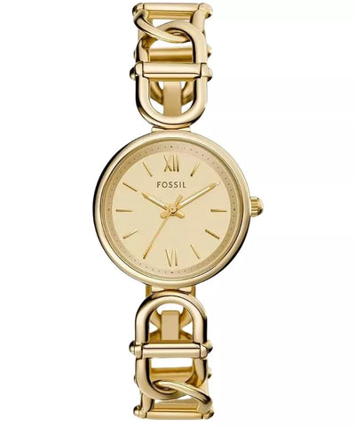 Fossil Carlie Women’s Gold Analog Watch with Link Bracelet