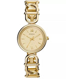 Fossil Carlie Women’s Gold Analog Watch with Link Bracelet