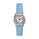 Fossil Harlow Women’s Silver Analog Watch with Light Blue Leather Strap