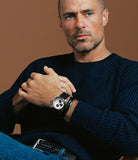 Fossil FS6087 Side View Chronograph Stainless Case – Blue Salon Qatar