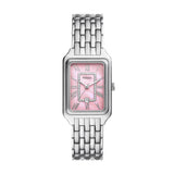 Fossil Raquel Women’s Silver Analog Watch with Pink Mother-of-Pearl Dial