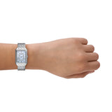 Fossil Raquel ES5402 Side View with Silver Case and Blue Dial – Blue Salon Qatar