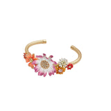 Les Nereides Daisy And Zinnia Cuff Bracelet