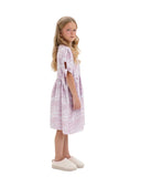 Katees Kids Girl's Silk Dress – Hand-Illustrated Luxury Dress for Special Occasions
