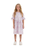 Katees Kids Girl's Silk Dress – Hand-Illustrated Luxury Dress for Special Occasions