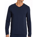 Hanro Men's Casuals Long Sleeve V-Neck T-shirt