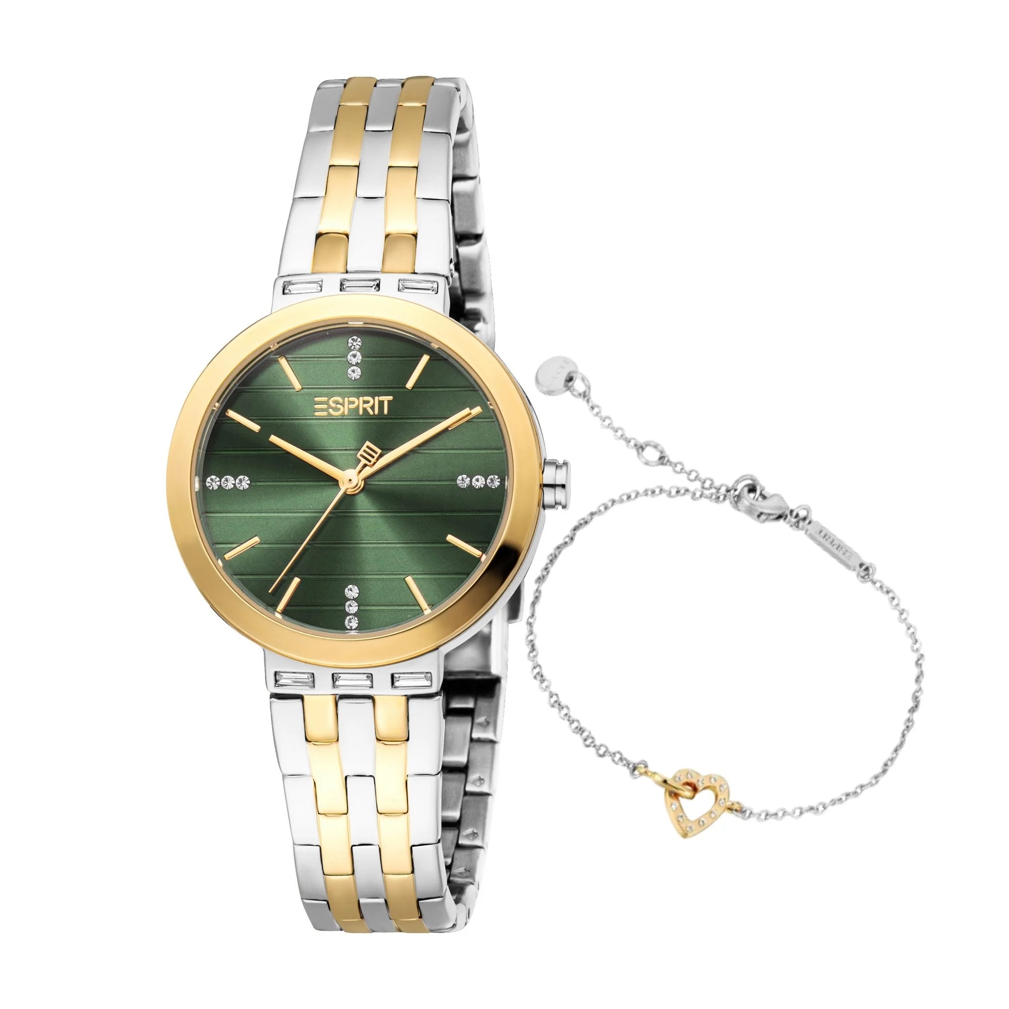 Esprit Savannah Ladies Green Dial Two Tone Watch & Jewellery Set | Fashion Watches | GCC | Watch | Watch Set | Watches | Women | Womens | Womens Watches Esprit Savannah Ladies Green Dial Two Tone Watch & Jewellery Set | Fashion Watches | GCC | Watch | Watch Set | Watches | Women | Womens | Womens Watches