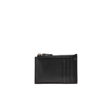 Cole Haan Card Case With Zip Black One Size Size Standard