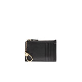 Cole Haan Card Case With Zip Black One Size Size Standard