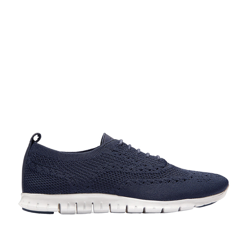 Cole Haan ZERØGRAND Stitchlite Oxford Marine Blue Knit/Leather/Optic White