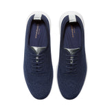 Cole Haan Women's 2.ZERØGRAND Stitchlite Oxford Marine Blue Knit/ Argento Metallic/Optic White