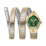 Just Cavalli Mesmerizing Ladies  Green Dial Snake Shape Watch