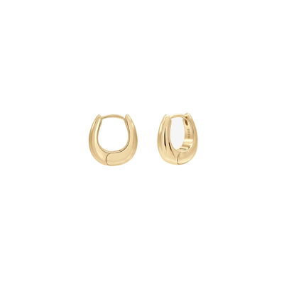 Shashi Jerry Gold Hoops – Classic Rounded Minimalist Earrings