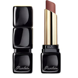 Guerlain Kiss Kiss Lips Tender Matte 258 Lovely Nude 3.5g Guerlain Kiss Kiss Lips Tender Matte lipstick in shade '258 Lovely Nude', displayed in its case with the cap removed, showcasing the golden applicator and the matte lipstick.
