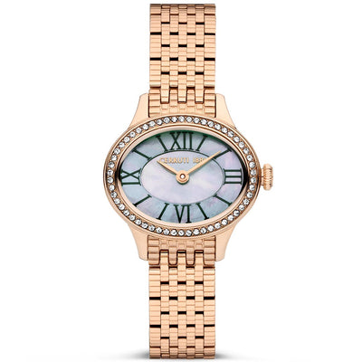 Cerruti 1881 Nemi Ladies Watch - Rose Gold-Tone with Mother-of-Pearl Dial & Crystal Bezel