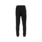 Dark navy jogging pants with an elastic waistband, a single back patch pocket, and elastic ankle cuffs.