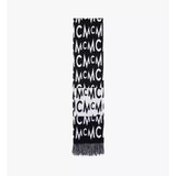 MCM Oversized Wool-silk Stole with Jacquard “MCM” Monogram and Pocket