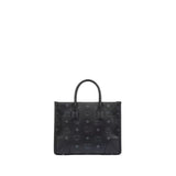 MCM Women's München Tote bag in Visetos and Nappa leather.