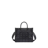 MCM Women's München Tote bag in Visetos and Nappa leather.