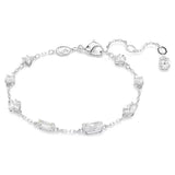 Swarovski Mesmera Bracelet Mixed cuts, Scattered design, White, Rhodium plated, Medium