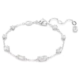 Swarovski Mesmera Bracelet Mixed cuts, Scattered design, White, Rhodium plated, Medium