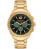 Michael Kors Accelerator 2.0 Chronograph Gents Black Dial Gold Stainless Steel Watch