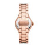 Michael Kors Lennox Ladies Three-Hand Rose Gold-Tone Stainless Steel Watch