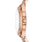 Michael Kors Lennox Ladies Three-Hand Rose Gold-Tone Stainless Steel Watch