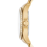 Michael Kors Lexington Ladies Three-Hand Gold Stainless Steel Watch and Jewellery Gift Set