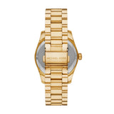 Michael Kors Lexington Ladies Three-Hand Gold Stainless Steel Watch and Jewellery Gift Set