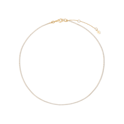 Shashi Micro Teeny Tiny Tennis Necklace Gold
