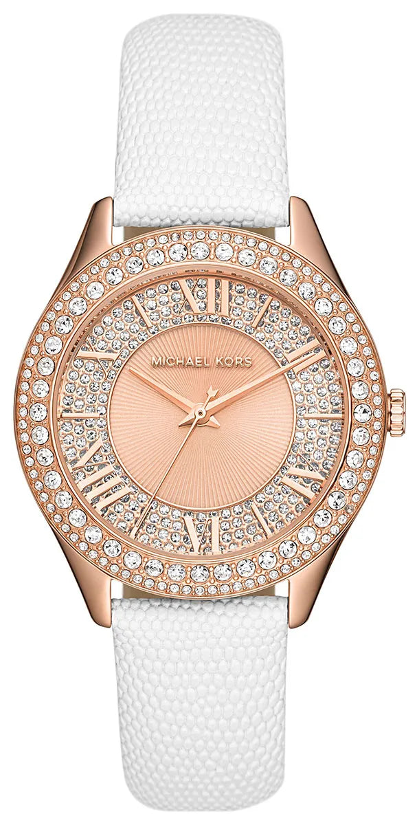 Michael Kors Harlowe Ladies White Dial Rose Gold Vase White Lizard Embossed Leather Strap | Fashion Watches | GCC | Watch | Watches | Women | Womens | Womens Watches Michael Kors Harlowe Ladies White Dial Rose Gold Vase White Lizard Embossed Leather Strap | Fashion Watches | GCC | Watch | Watches | Women | Womens | Womens Watches