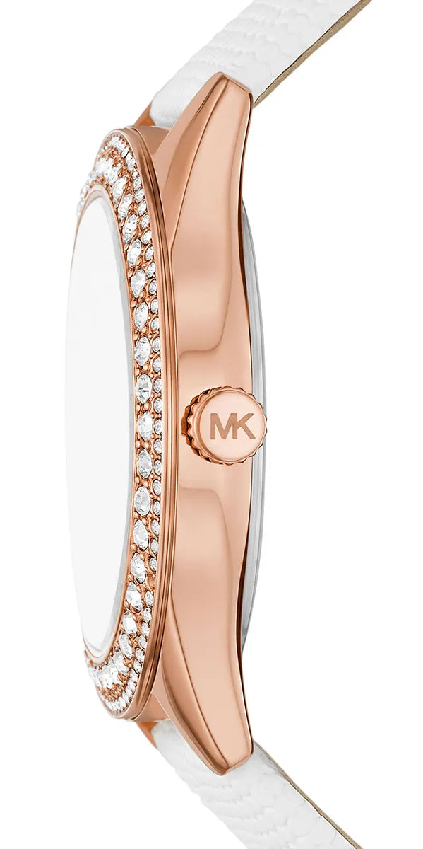 Michael Kors Harlowe Ladies White Dial Rose Gold Vase White Lizard Embossed Leather Strap | Fashion Watches | GCC | Watch | Watches | Women | Womens | Womens Watches Michael Kors Harlowe Ladies White Dial Rose Gold Vase White Lizard Embossed Leather Strap | Fashion Watches | GCC | Watch | Watches | Women | Womens | Womens Watches