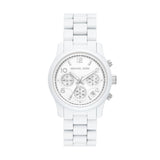 Michael Kors Runway Ladies  White Dial Gloss White  Watch