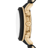 Michael Kors Runway Ladies Black Dial Gold-Tone Watch