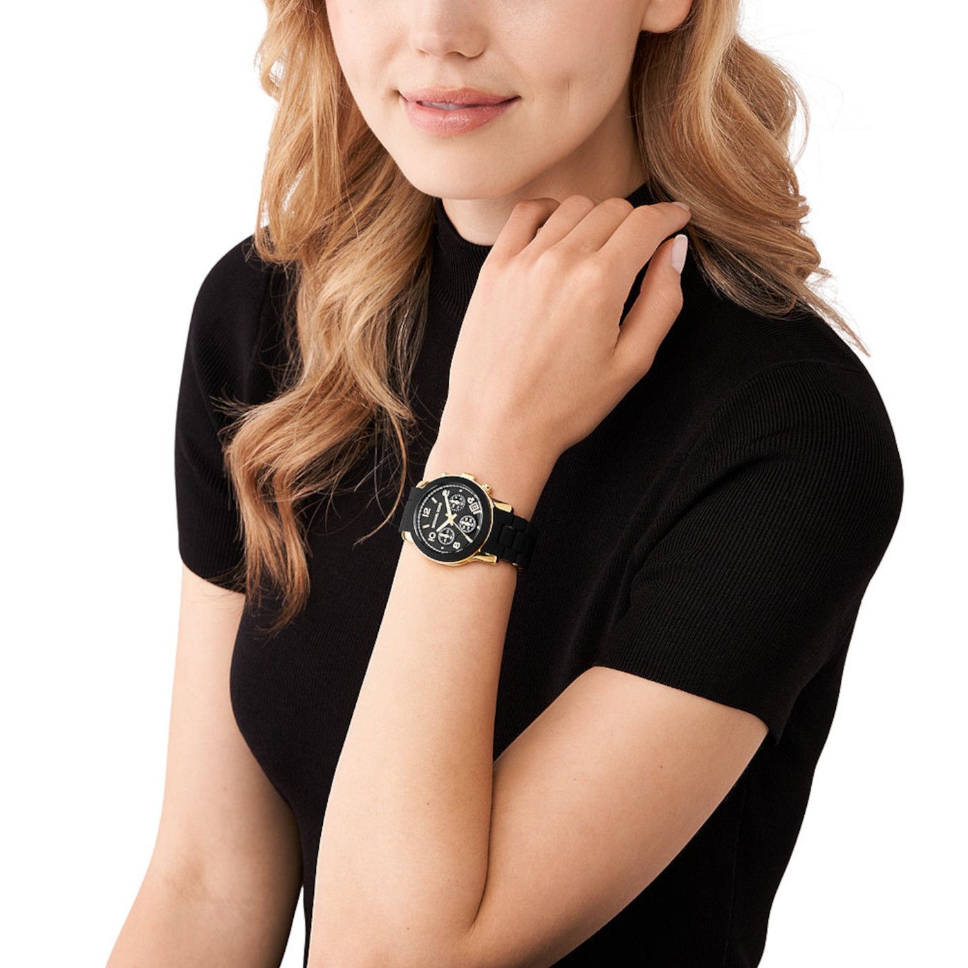 Michael Kors Runway Ladies Black Dial Gold-Tone Watch | Fashion Watches | GCC | Watch | Watches | Women | Womens | Womens Watches Michael Kors Runway Ladies Black Dial Gold-Tone Watch | Fashion Watches | GCC | Watch | Watches | Women | Womens | Womens Watches