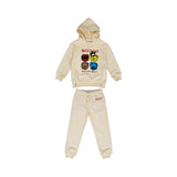 Moschino Kids Ivory Jogging Suit with Teddy Print Hoodie & Pants
